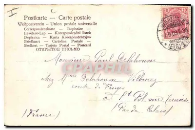 Ratusz w Mulhouse — Souvenir de Mulhouse — wydawca M. G. Grimmer & Fils, nr 5516 — Rewers