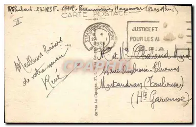 Strasburg — Gniazdo Cigogli — Wydawca Kartki La Cigogne, nr 477 — Rewers