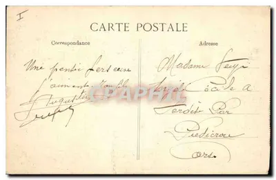 Tamaris-sur-Mer — Entrada do Castelo de Michel Pacha — Editor ELD, n° 1800 — Verso