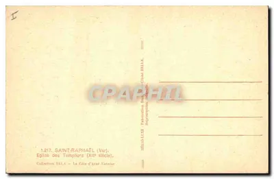 Igreja dos Templários — Saint-Raphaël (Var) — Editor Héloïse Bella — Verso
