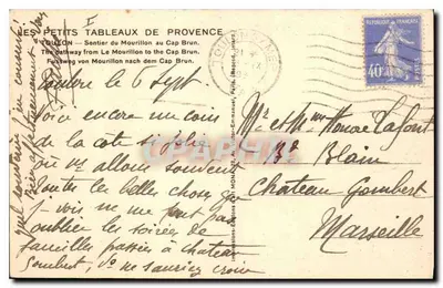 Sentiero del Mourillon al Capo Brun — I Piccoli Quadri della Provenza — Edizioni Monia — Verso