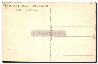 Agay — Kap Rock — Éditions d'Art Yvon — Rewers
