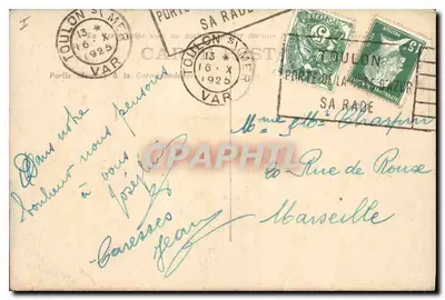 Cap-Brun – Estrada do Cap Brun – Velho Moinho — Toulon, editor não identificado — Verso