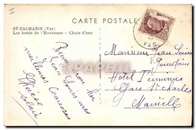 St-Zacharie (Var) — As margens do Huveaune — Cachoeira — editor não visível — Verso