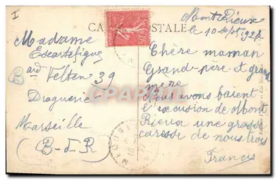 Chartreuse de Montrieux — Fachada del Monasterio — Edición F. P. y Cie, n°35 — Reverso