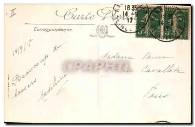 Rambouillet — Le Pavillon des Quatre Saisons — G. Auger, 14, rue Nationale, Rambouillet — Verso