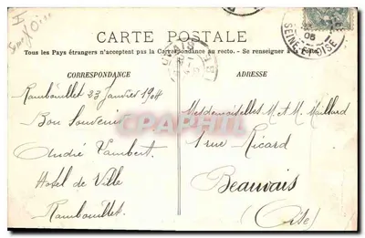 Castelo de Rambouillet — A Entrada — H. E. & R. — Verso