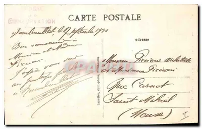 PARC de RAMBOUILLET — L'île des Roches et le Château — n° 387 — Verso