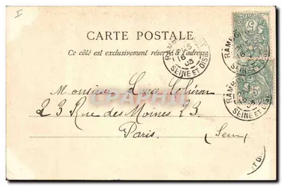 Rambouillet (S.&O.) — Wnętrze laiterii Marie-Antoinetty — A. Bourgoin, wyd., Versailles — Rewers