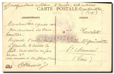 Escola dos Crianças da Tropa — Rambouillet — série 161 — Verso