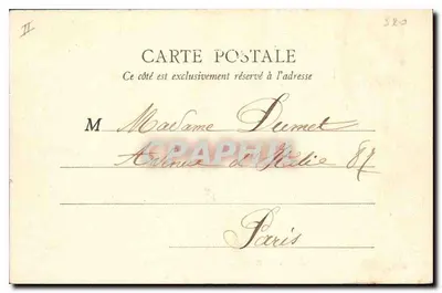 Castelo de Rambouillet — La Faisanderie — B. F., Paris — Verso