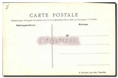 Castello di Rambouillet, vista dalle Îles — A. Bourdier, imp.-editore, Versailles — Verso