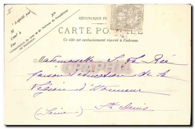 A Laiterie da Rainha — Parque do Castelo de Rambouillet — Edição Trianon, No. 956 — Verso