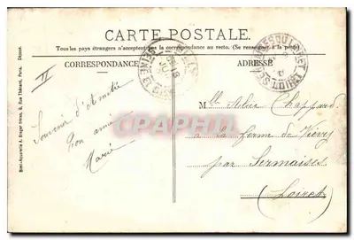 Milly (S. et O.) - Courances - O Castelo — A. Félix, editor, Milly — Verso
