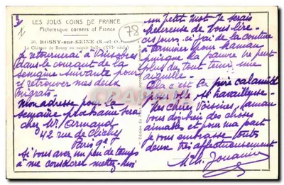 Castelo de Rosny-sur-Seine — Sully (século XVI) — Edição do Petit Maitre, n°78 — Verso