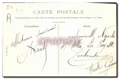 Montmirail (Marne) — Il Castello — G. Dart, fotografo-editore, Montmirail — Verso