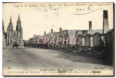 Les ruines de Lépine — Campagne de 1914-1915 — ND. Phot.