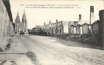 LÉPINE (Marne) — Ruines après la Grande Guerre 1914-15 — A. R.