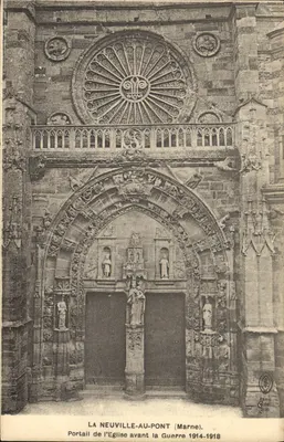 ईग्लिस के पोर्टल, ला न्यूविल-अ-पोंट (मार्न) — 1914-1918 के युद्ध से पहले — प्रकाशक पेरिस 2136