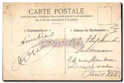 Ponichartrain — Avenue del Castello — Ternaud, Paul — Verso