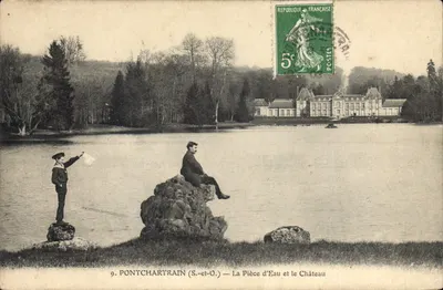 Pontchartrain (S.-et-O.) — A Peça de Água e o Castelo — Editor Liva, n°9