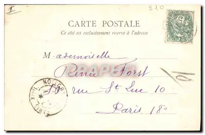 Pontechartrain — O Castelo, vista do Parque — Livraria-Papelaria P. Ternard, n°4 — Verso
