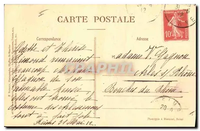 Reims - Katedra — Façada Zachodnia — F. Rothier, Fotograf i Wydawca — Rewers