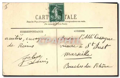 Reims — A Igreja de São Rémy — A Fachada — N° 81 — Verso