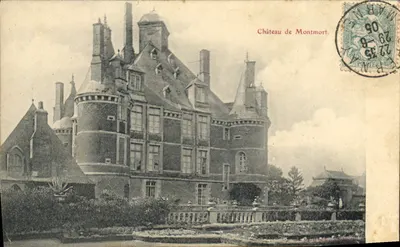 Castelo de Montmort — vista do castelo com jardim — editor Paris, n° 57
