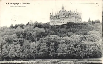 Boursault — O Castelo visto da Planície — La Champagne Illustrée, n°651