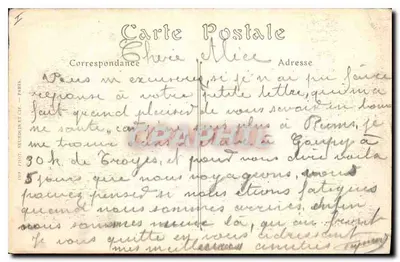 Reims — Catedral destruída após o bombardeio e o incêndio — Visé-Paris N°7 — Verso