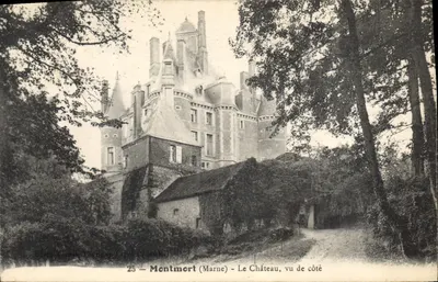 Montmort (Marne) — A Vista Lateral Do Castelo — Editor Rochat-Thomson (S. et M.)