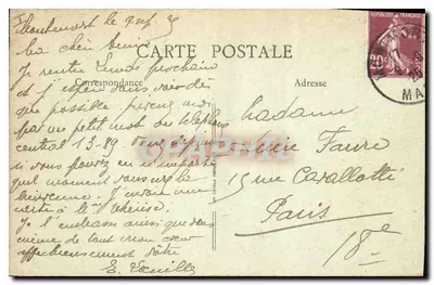 Montmort (Marne) — A Vista Lateral Do Castelo — Editor Rochat-Thomson (S. et M.) — Verso