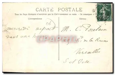 CANNES (R.M.) - Przystań na Wyspie St-Honorat — Wydawca: L. M. N. 644, Cannes, 1907 — Rewers