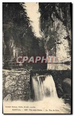 Le Pas de Cère — Vista do canyon e cascata — Germain Mairoux, Cirette, lib.édit., Aurillac
