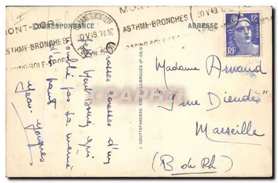 Buron au pied du Sancy — L'Auvergne — G. D'O. 1515 — Verso