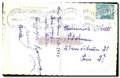 Widok z lotu ptaka Gimy — Aix-les-Bains — wydawca Gimy — Rewers