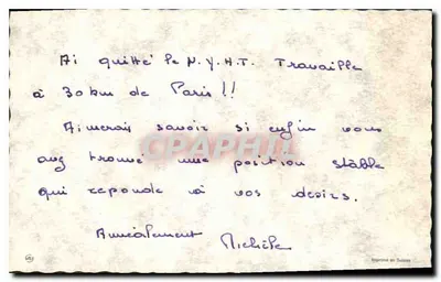 Widok ulicy z kościołem — Szczęśliwej i dobrej nowej ery — od Michèle Constant — Rewers