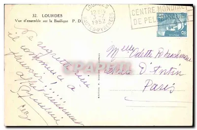 Lourdes — Overview of the Basilica — Edition P. D. Lourdes — Back