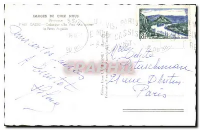 Calanque d'En Vau — W centrum — Mała Aiguille — Images de Chez Nous, P 465 — Rewers