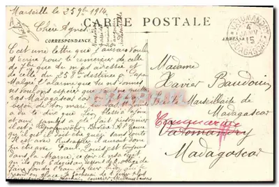 Marsiglia - Arco di Trionfo della Porta d'Aix — Ed. Nouvelles Galeries, n°21 — Verso