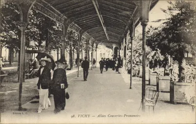 Vichy — Allées Couvertes-Promenoirs — Edição L. O. n° 98