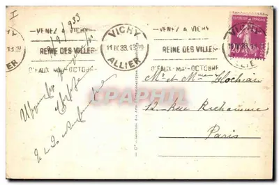 Vichy - Źródło Szpitalne — wydawca APE, nr 36 — Rewers
