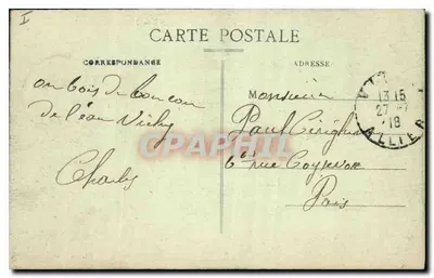 Vichy — Główne Wejście do Kasyna — Wydawnictwo L. D. — Rewers