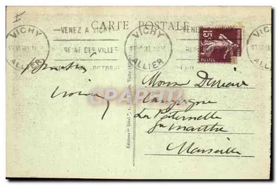 Vichy - Stary Park — Wydawnictwo 'Idéal', nr 351 — Rewers