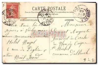 Vichy - O Casino - Um Canto da Terrasse - LL. n°306 — Verso