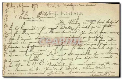 Vichy - Kąt parku - M. C. — Rewers