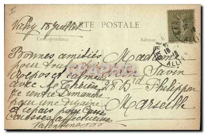 Vichy — Nowa wejściówka do kasyna — Nowoczesna pocztówka n°63 — Rewers