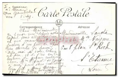 Vichy — Castelo do Imperador — Editor: Levé Paris — Verso