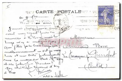 Vichy — Nos Grandes Parques (Paisagem) — Ideal, n° 540 — Verso